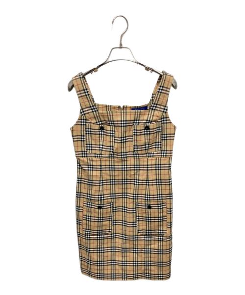 BURBERRY BLACK LABEL（バーバリーブラックレーベル）BURBERRY BLACK LABEL (バーバリーブラックレーベル) ノバチェック柄ワンピース ブラウン サイズ:38の古着・服飾アイテム