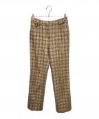 Burberry's BLUE LABELバーバリーズ ブルーレーベル）の古着「ノバチェック柄パンツ」｜ブラウン