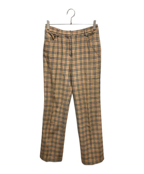 Burberry's BLUE LABEL（バーバリーズ ブルーレーベル）Burberry's BLUE LABEL (バーバリーズ ブルーレーベル) ノバチェック柄パンツ ブラウン サイズ:38の古着・服飾アイテム