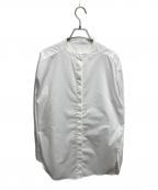 Du noirデュ ノワール）の古着「ノーカラーブラウス」｜ホワイト