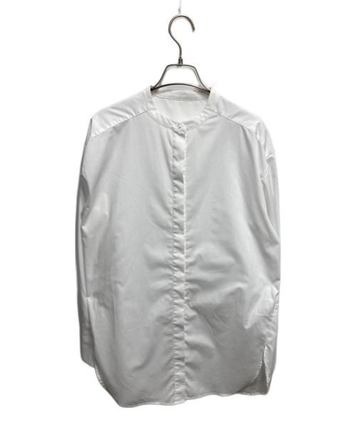 Du noir（デュ ノワール）Du noir (デュ ノワール) ノーカラーブラウス ホワイト サイズ:FREEの古着・服飾アイテム