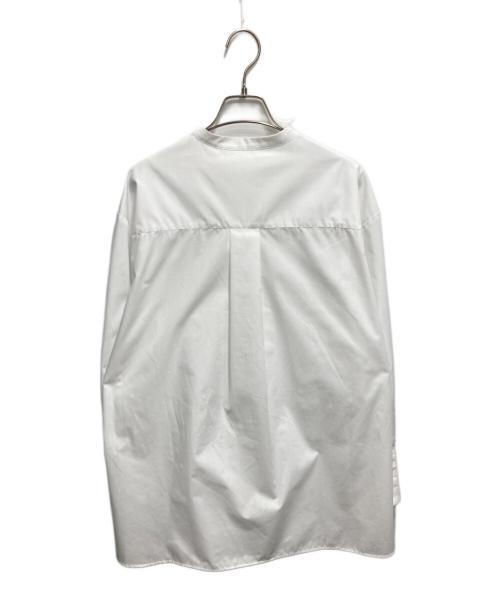 Du noir（デュ ノワール）Du noir (デュ ノワール) ノーカラーブラウス ホワイト サイズ:FREEの古着・服飾アイテム