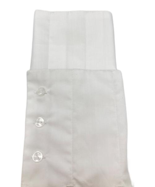 Du noir（デュ ノワール）Du noir (デュ ノワール) ノーカラーブラウス ホワイト サイズ:FREEの古着・服飾アイテム