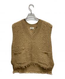 IENA（イエナ）の古着「ツイードニットベスト」｜ブラウン