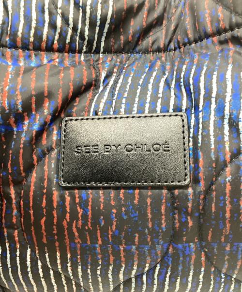 SEE BY CHLOE（シーバイクロエ）SEE BY CHLOE (シーバイクロエ) キルティングトートバッグ ブルーの古着・服飾アイテム