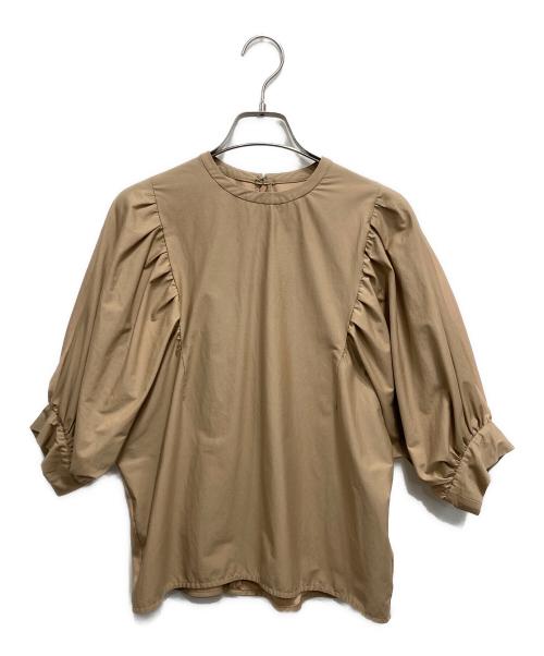 martinique（マルティニーク）martinique (マルティニーク) コンビパフスリーブプルオーバー ブラウン サイズ:不明の古着・服飾アイテム