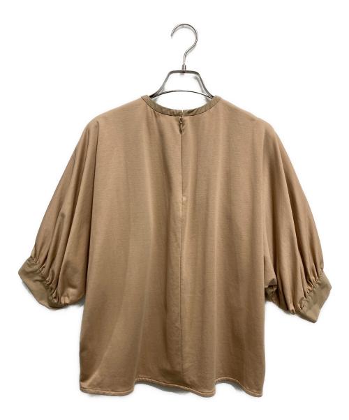 martinique（マルティニーク）martinique (マルティニーク) コンビパフスリーブプルオーバー ブラウン サイズ:不明の古着・服飾アイテム