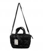 ear PAPILLONNERイアパピヨネ）の古着「もこもこブロックトートバッグ」｜ブラック