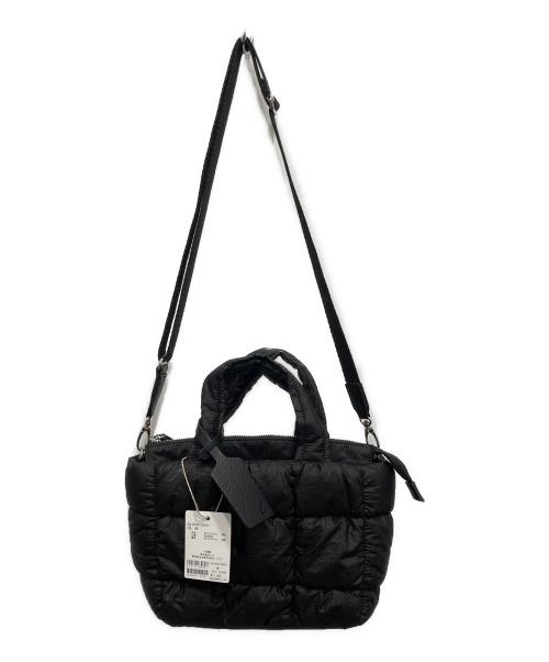 ear PAPILLONNER（イアパピヨネ）ear PAPILLONNER (イアパピヨネ) もこもこブロックトートバッグ ブラック 未使用品の古着・服飾アイテム