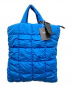 ear PAPILLONNERイアパピヨネ）の古着「《A4サイズ対応/軽量/キルティング》もこもこブロックトートバッグL」｜ブルー