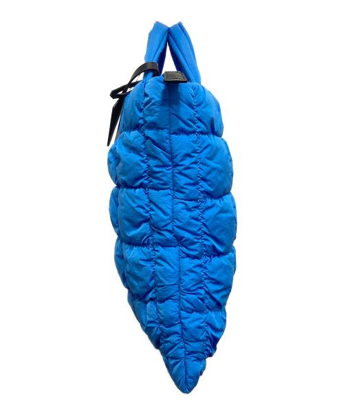 ear PAPILLONNER（イアパピヨネ）ear PAPILLONNER (イアパピヨネ) 《A4サイズ対応/軽量/キルティング》もこもこブロックトートバッグL ブルー 未使用品の古着・服飾アイテム