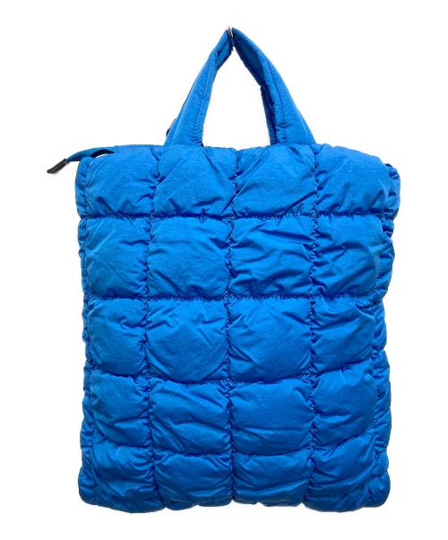 ear PAPILLONNER（イアパピヨネ）ear PAPILLONNER (イアパピヨネ) 《A4サイズ対応/軽量/キルティング》もこもこブロックトートバッグL ブルー 未使用品の古着・服飾アイテム