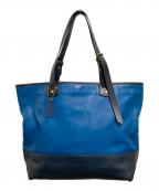 COACHコーチ）の古着「Small Holdall In Colorblock Leather」｜ブルー