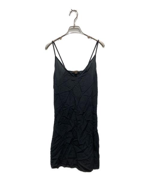 LOUIS VUITTON（ルイ ヴィトン）LOUIS VUITTON (ルイ ヴィトン) ベロアレースワンピース ブラック×ブルー サイズ:36の古着・服飾アイテム