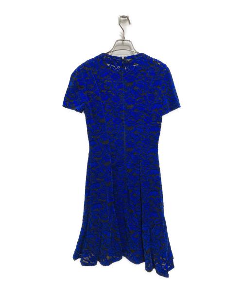 LOUIS VUITTON（ルイ ヴィトン）LOUIS VUITTON (ルイ ヴィトン) ベロアレースワンピース ブラック×ブルー サイズ:36の古着・服飾アイテム