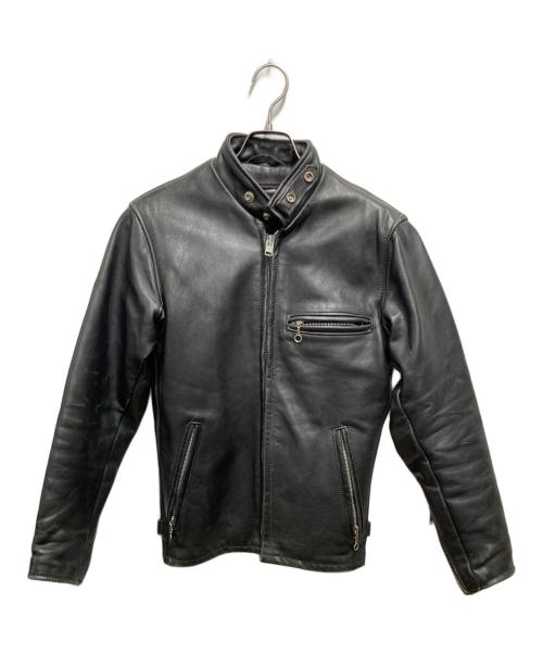 Schott（ショット）Schott (ショット) 裏ボアライナーシングルレザージャケット ブラック サイズ:32の古着・服飾アイテム