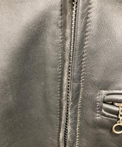 Schott（ショット）Schott (ショット) 裏ボアライナーシングルレザージャケット ブラック サイズ:32の古着・服飾アイテム
