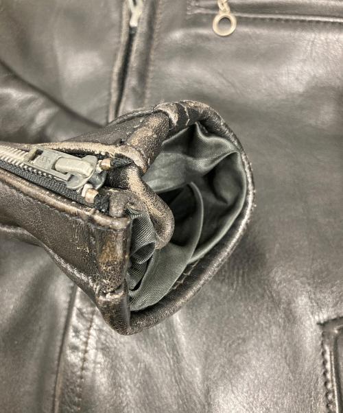 Schott（ショット）Schott (ショット) 裏ボアライナーシングルレザージャケット ブラック サイズ:32の古着・服飾アイテム