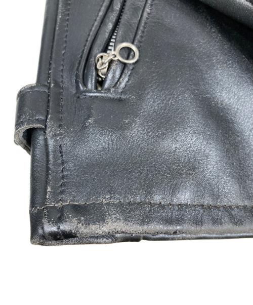 Schott（ショット）Schott (ショット) 裏ボアライナーシングルレザージャケット ブラック サイズ:32の古着・服飾アイテム