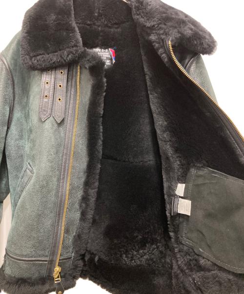 Schott（ショット）Schott (ショット) Ｂ-3シープスキンムートンフライトジャケット ブラック サイズ:38の古着・服飾アイテム