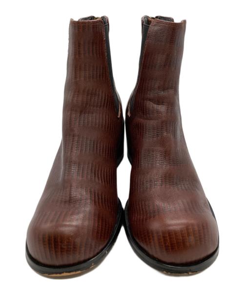 UNTISHOLD（アンチショルド）UNTISHOLD (アンチショルド) サイドゴアショートブーツ ブラウン サイズ:23cmの古着・服飾アイテム