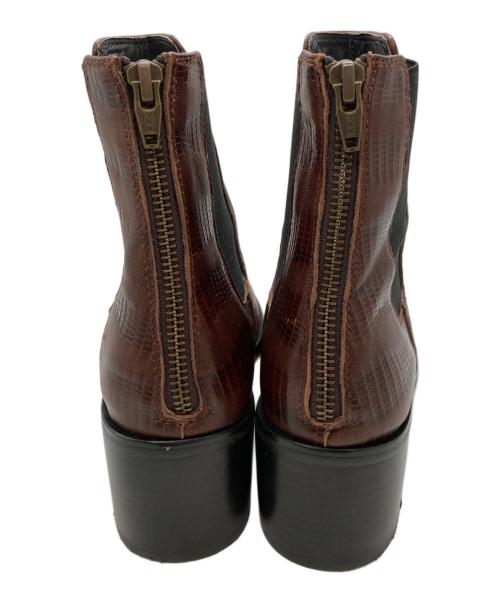 UNTISHOLD（アンチショルド）UNTISHOLD (アンチショルド) サイドゴアショートブーツ ブラウン サイズ:23cmの古着・服飾アイテム