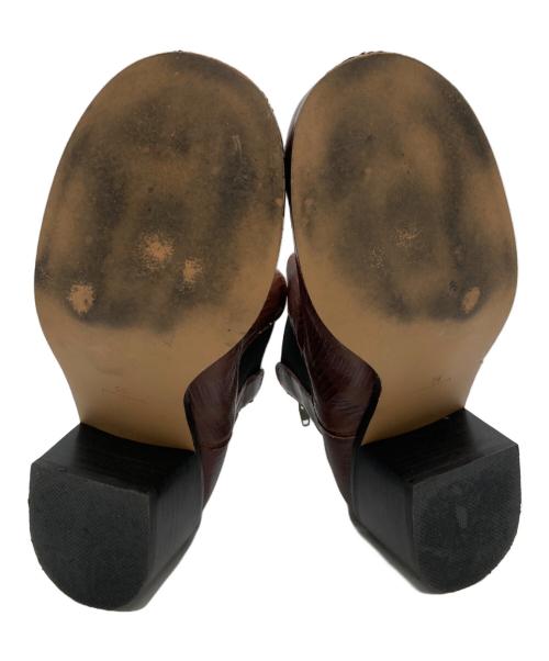 UNTISHOLD（アンチショルド）UNTISHOLD (アンチショルド) サイドゴアショートブーツ ブラウン サイズ:23cmの古着・服飾アイテム