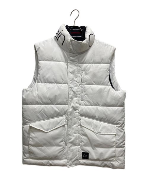 Calvin Klein（カルバンクライン）Calvin Klein (カルバンクライン) 中綿ベスト ホワイト サイズ:Lの古着・服飾アイテム