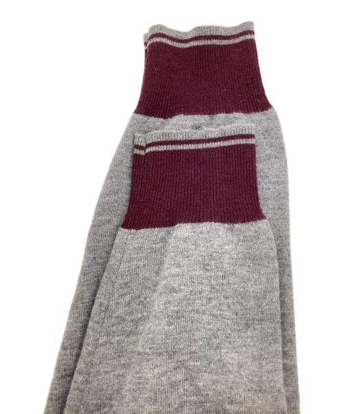 FRED PERRY（フレッドペリー）FRED PERRY (フレッドペリー) 切替ニット グレー サイズ:XLの古着・服飾アイテム