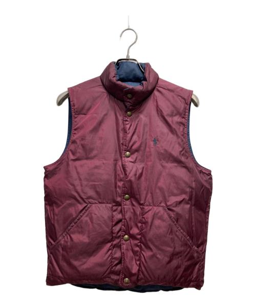 POLO RALPH LAUREN（ポロ・ラルフローレン）POLO RALPH LAUREN (ポロ・ラルフローレン) リバーシブルダウンベスト ネイビー×ボルドー サイズ:Sの古着・服飾アイテム