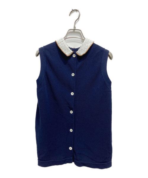 45R（フォーティファイブ・アール）45R (フォーティファイブ・アール) インディゴオーガニックピマバスケットカノコキャミソール ネイビー サイズ:2の古着・服飾アイテム