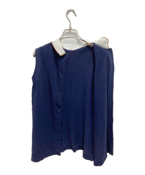 45R（フォーティファイブ・アール）45R (フォーティファイブ・アール) インディゴオーガニックピマバスケットカノコキャミソール ネイビー サイズ:2の古着・服飾アイテム