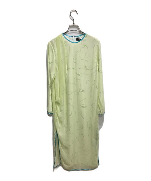 RELDI（レルディ）RELDI (レルディ) PRIMITIVE PATTERN DRESS 黄緑 サイズ:Ⅿの古着・服飾アイテム