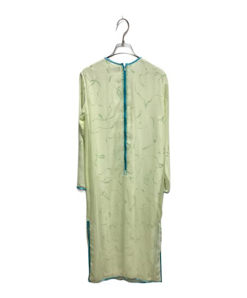 RELDI（レルディ）RELDI (レルディ) PRIMITIVE PATTERN DRESS 黄緑 サイズ:Ⅿの古着・服飾アイテム