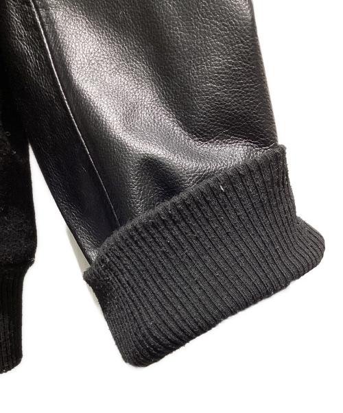 BOLINI BOLINI（ボリーニ ボリーニ）BOLINI BOLINI (ボリーニ ボリーニ) レザー切替スタジャン ブラック サイズ:50の古着・服飾アイテム