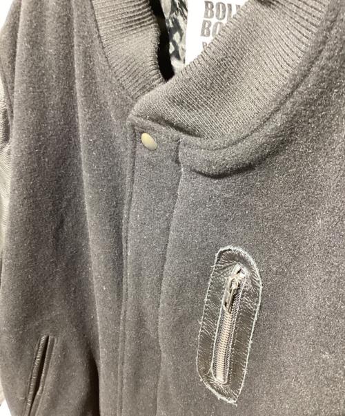 BOLINI BOLINI（ボリーニ ボリーニ）BOLINI BOLINI (ボリーニ ボリーニ) レザー切替スタジャン ブラック サイズ:50の古着・服飾アイテム