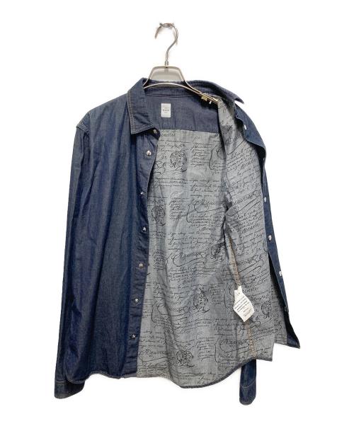 Berluti（ベルルッティ）Berluti (ベルルッティ) カリグラフィーデニムシャツ インディゴ サイズ:38の古着・服飾アイテム