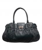 Salvatore Ferragamoサルヴァトーレ フェラガモ）の古着「ガンチーニ マリッサ/ハンドバッグ」｜ブラック