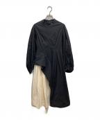 ELENDEEKエレンディーク）の古着「レイヤードワンピース」｜ホワイト×ブラック