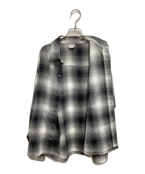 CalTop（キャルトップ）CalTop (キャルトップ) オンブレチェックシャツ グレー サイズ:Lの古着・服飾アイテム
