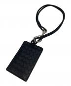 BOTTEGA VENETAボッテガベネタ）の古着「イントレチャートネックストラップカードケース」｜ブラック