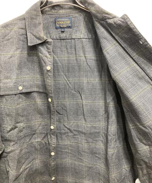 PENDLETON（ペンドルトン）PENDLETON (ペンドルトン) Wild Life Tailor (ワイルドライフテイラー) 別注 コットン ボードシャツ グレー サイズ:Ｌの古着・服飾アイテム