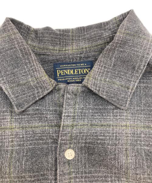 PENDLETON（ペンドルトン）PENDLETON (ペンドルトン) Wild Life Tailor (ワイルドライフテイラー) 別注 コットン ボードシャツ グレー サイズ:Ｌの古着・服飾アイテム
