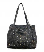 JIMMY CHOOジミーチュウ）の古着「十二星座スタッズハンドバッグ」｜ブラック