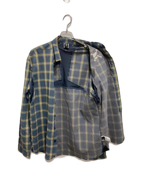 OAKLEY（オークリー）OAKLEY (オークリー) 刺繍ロゴチェックシャツ ブルー サイズ:XLの古着・服飾アイテム