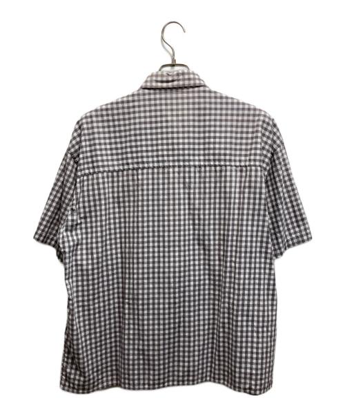 LOLO（ロロ）LOLO (ロロ) 片玉ポケットビックシャツ グレー×ホワイト サイズ:M 未使用品の古着・服飾アイテム
