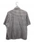 LOLO (ロロ) 片玉ポケットビックシャツ グレー×ホワイト サイズ:M 未使用品：5000円