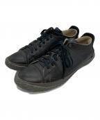 SPINGLE MOVEスピングルムーヴ）の古着「レザースニーカー」｜ブラック