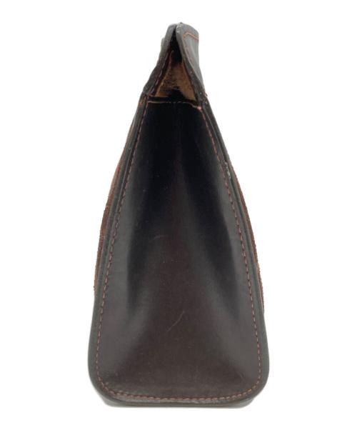 GUCCI（グッチ）GUCCI (グッチ) シェーリーラインスウェードクラッチバッグ ブラウンの古着・服飾アイテム