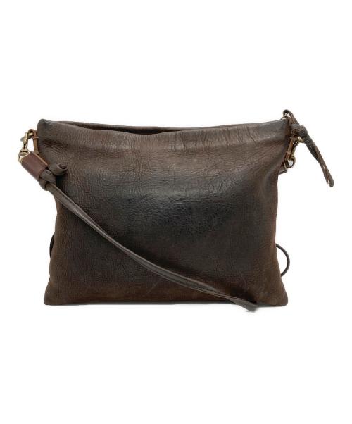 SLOW&CO（スロウアンドコー）SLOW&CO (スロウアンドコー) レザーショルダーバッグ ブラウンの古着・服飾アイテム